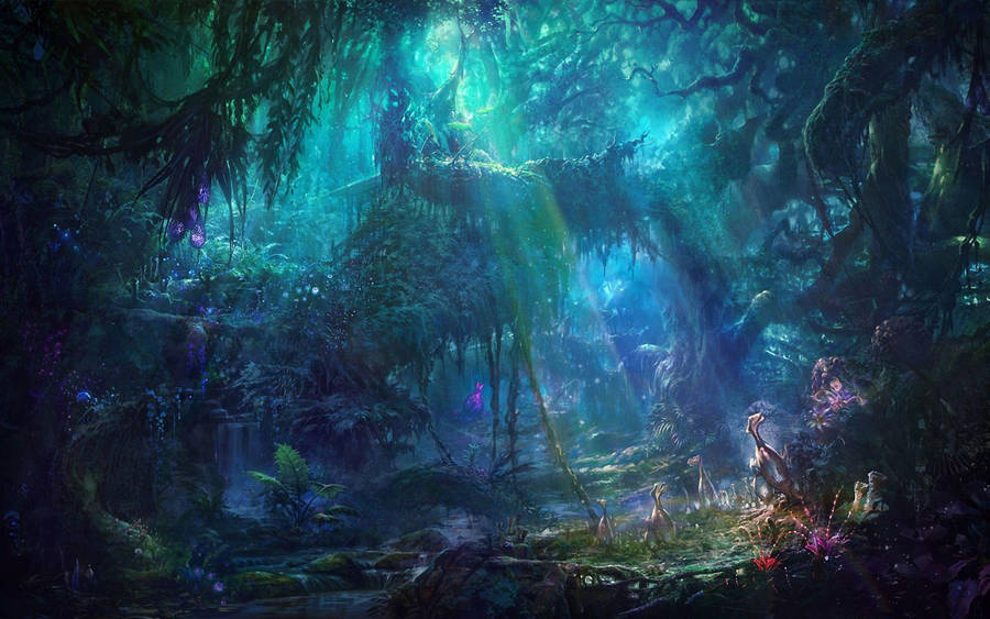 Enchanted Forest Background Wallpaper