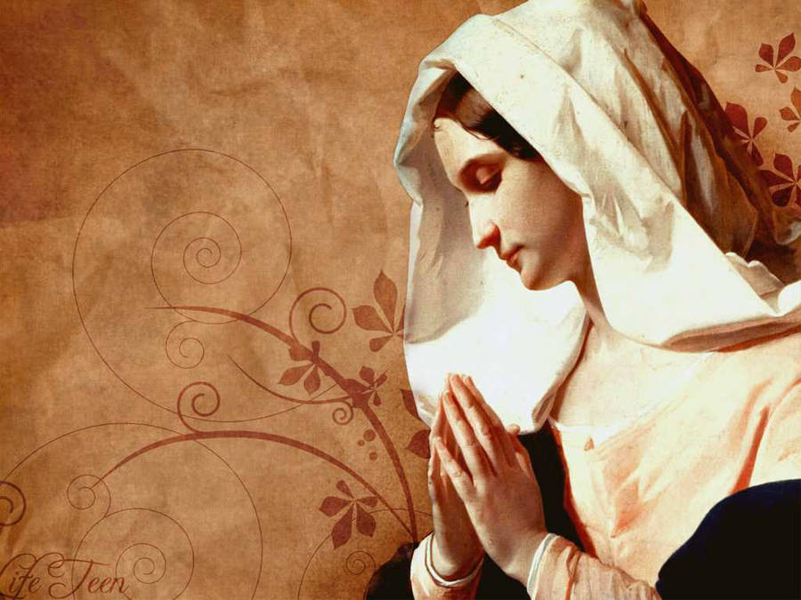 Enchanting Image Of The Virgin Mary Wallpaper