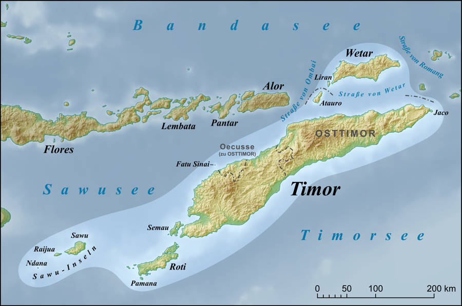 Endemic Timor-leste Map Wallpaper