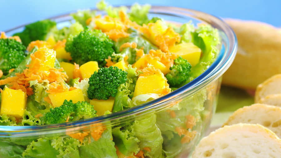 Energizing Rainbow Salad Plate Wallpaper