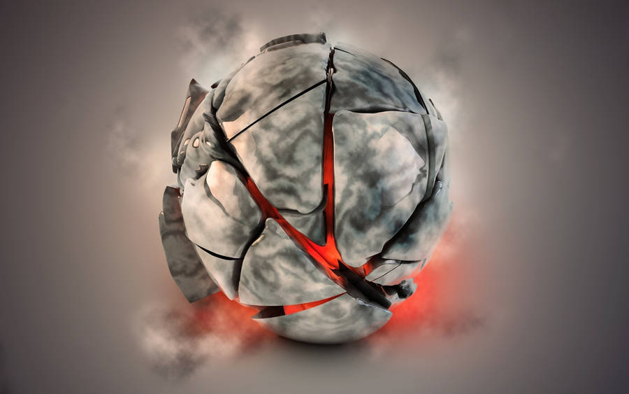 Energy Emerging From Cracked Sphere Wallpaper