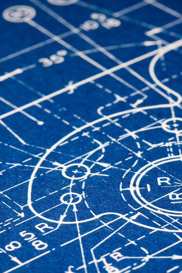 Engineering Blueprint Poster Wallpaper