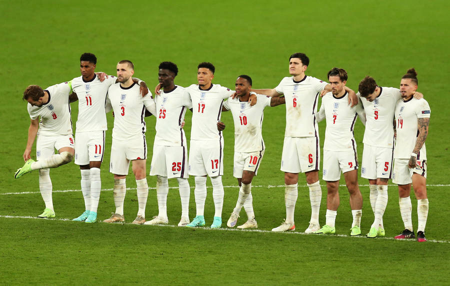 England National Football Team In Action Wallpaper