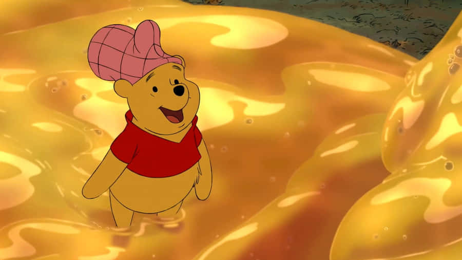 Enhance Your Work Experience With This Winnie The Pooh Laptop Wallpaper