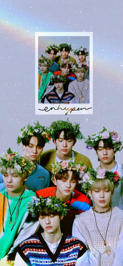 Enhypen Flower Crown Wallpaper