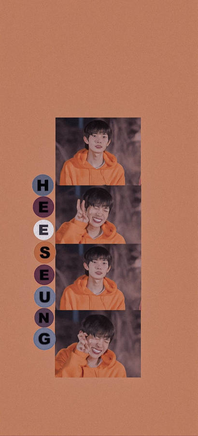 Enhypen Heeseung Brown Aesthetic Collage Wallpaper