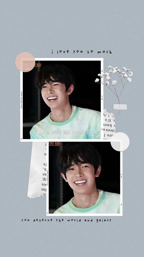 Enhypen Member Heeseung Gray Aesthetic Collage Wallpaper