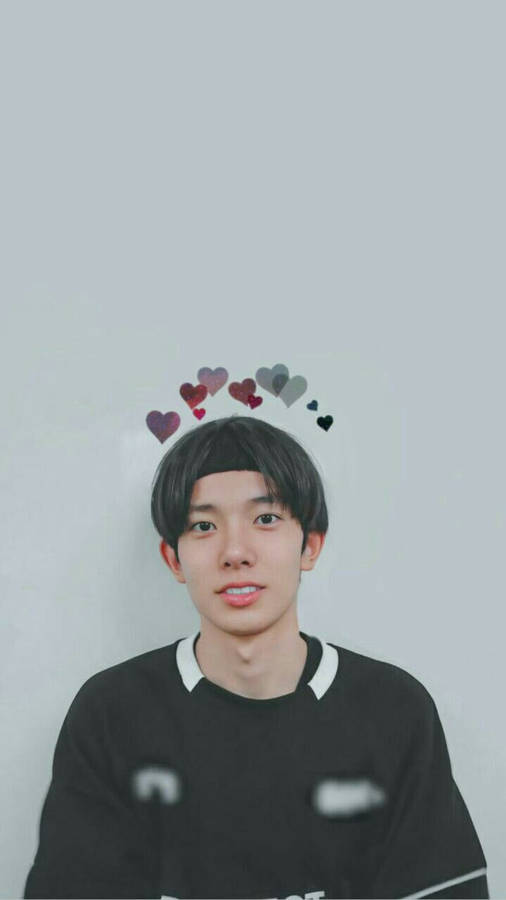 Enhypen Member Heeseung With Hearts Wallpaper