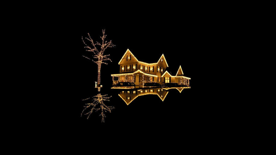 Enigmatic Dark Christmas Celebration Wallpaper