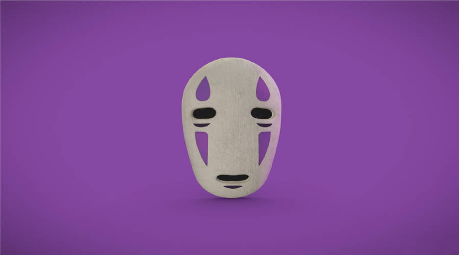 Enigmatic No Face On A Violet Background Wallpaper