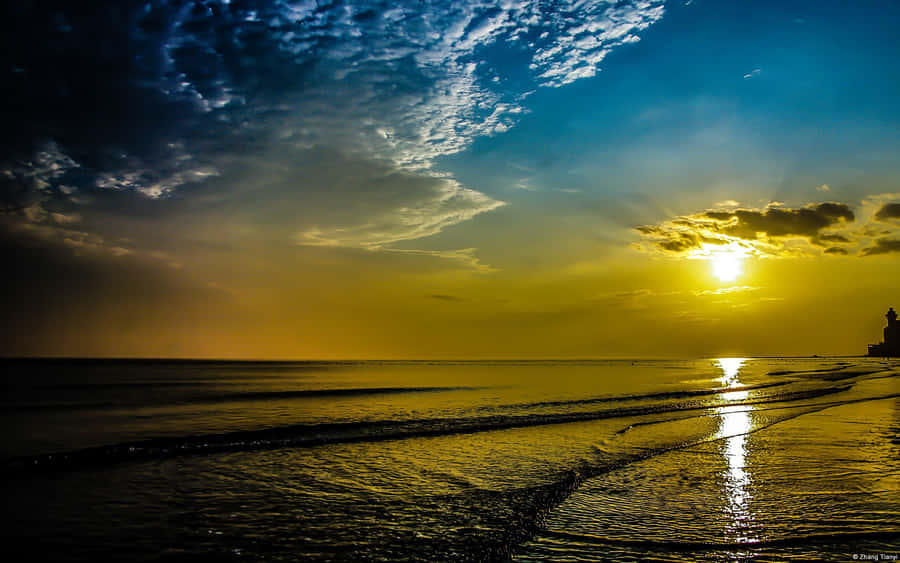 Enjoy A Beautiful Sunrise On Your Desktop Wallpaper