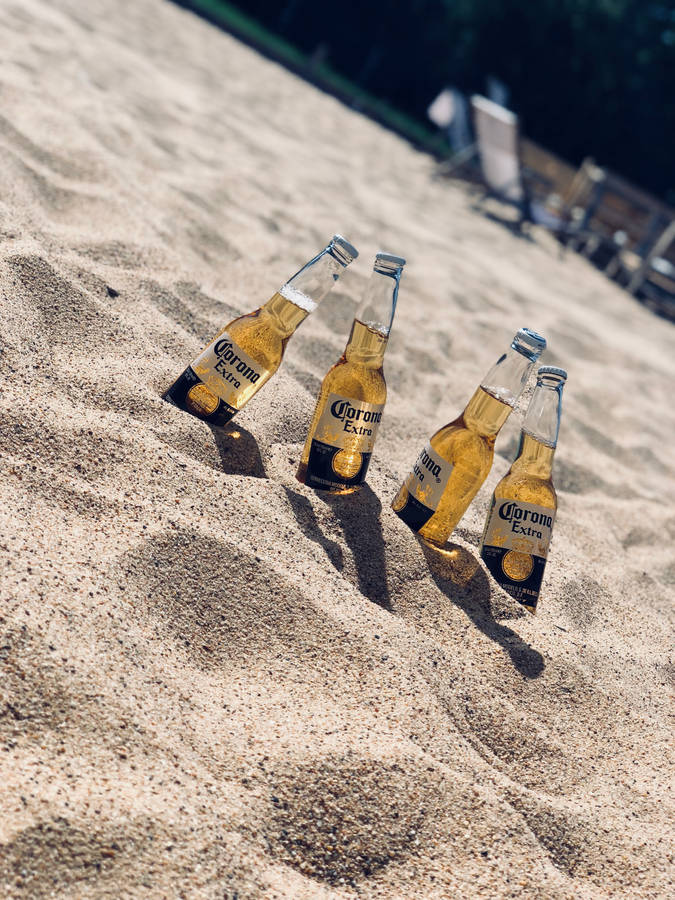 Enjoy A Cold Beer At The Beach Wallpaper