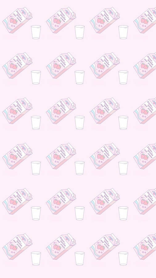Enjoy A Cold Glass Of Strawberry Milk - The Perfect Refreshing Drink Wallpaper