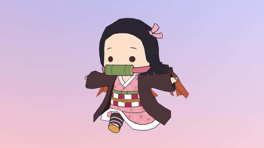 Enjoy A Desktop Wallpaper Of Nezuko, The Demon Slayer Wallpaper