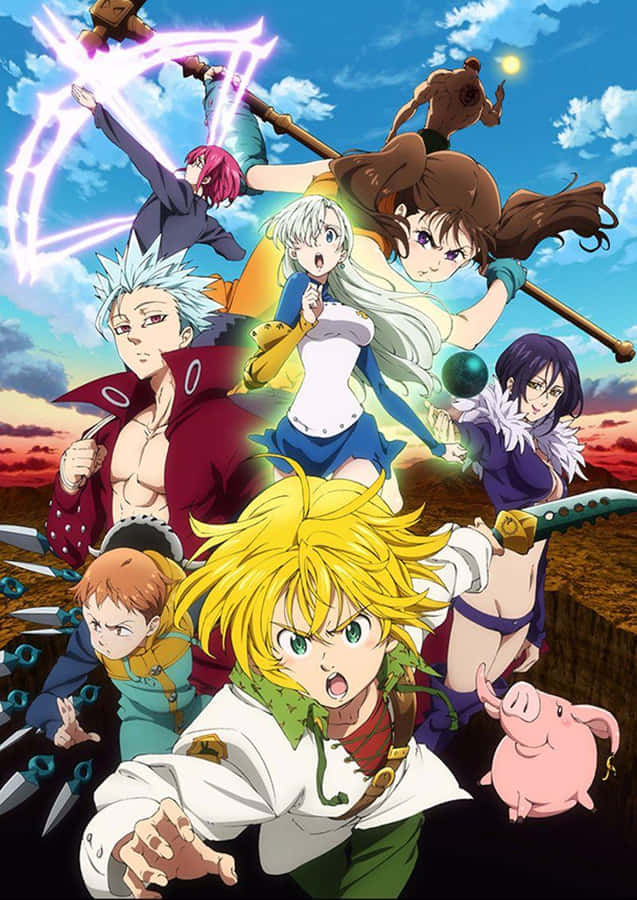 Enjoy A Modern Representation Of The Seven Deadly Sins With This Sleek Iphone Wallpaper Wallpaper