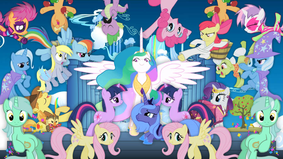 Enjoy An Amazingly Colorful Desktop With My Little Pony Wallpaper