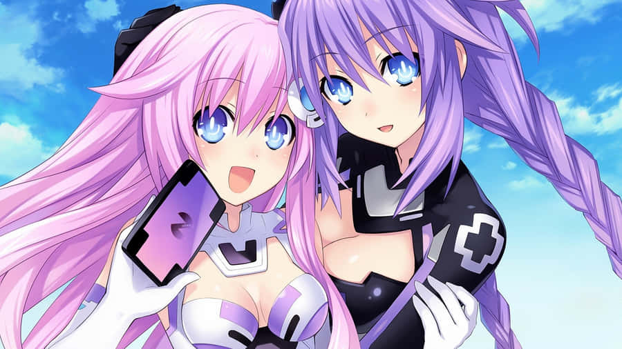 Enjoy An Electrifying Adventure In Hyperdimension Neptunia! Wallpaper