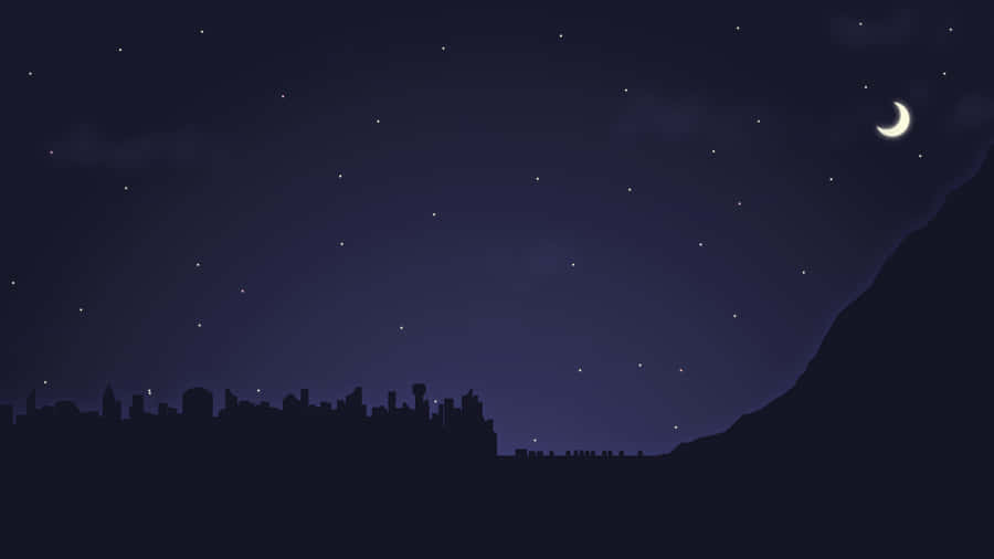 Enjoy The Beauty Of A Starry Night Sky Wallpaper