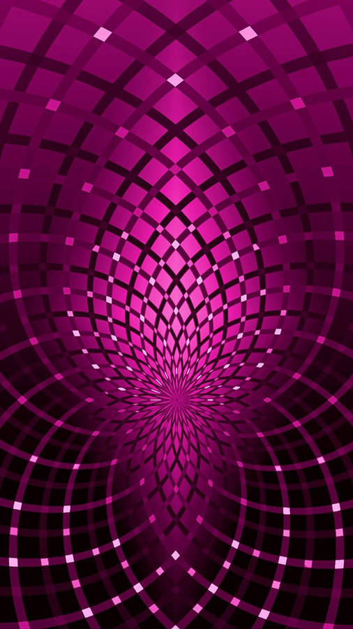 Enjoy The Elegance Of The 3d Kaleidoscope Shapes On Your Iphone With A Touch Of Pink. Wallpaper