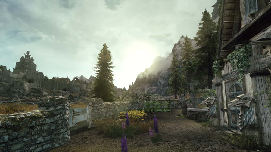 Enjoy The Mesmerizing Views Of Skyrim Wallpaper