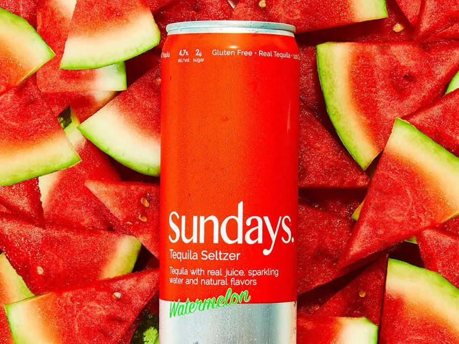 Enjoy The Summer Vibe With Los Sundays Watermelon Seltzer Wallpaper