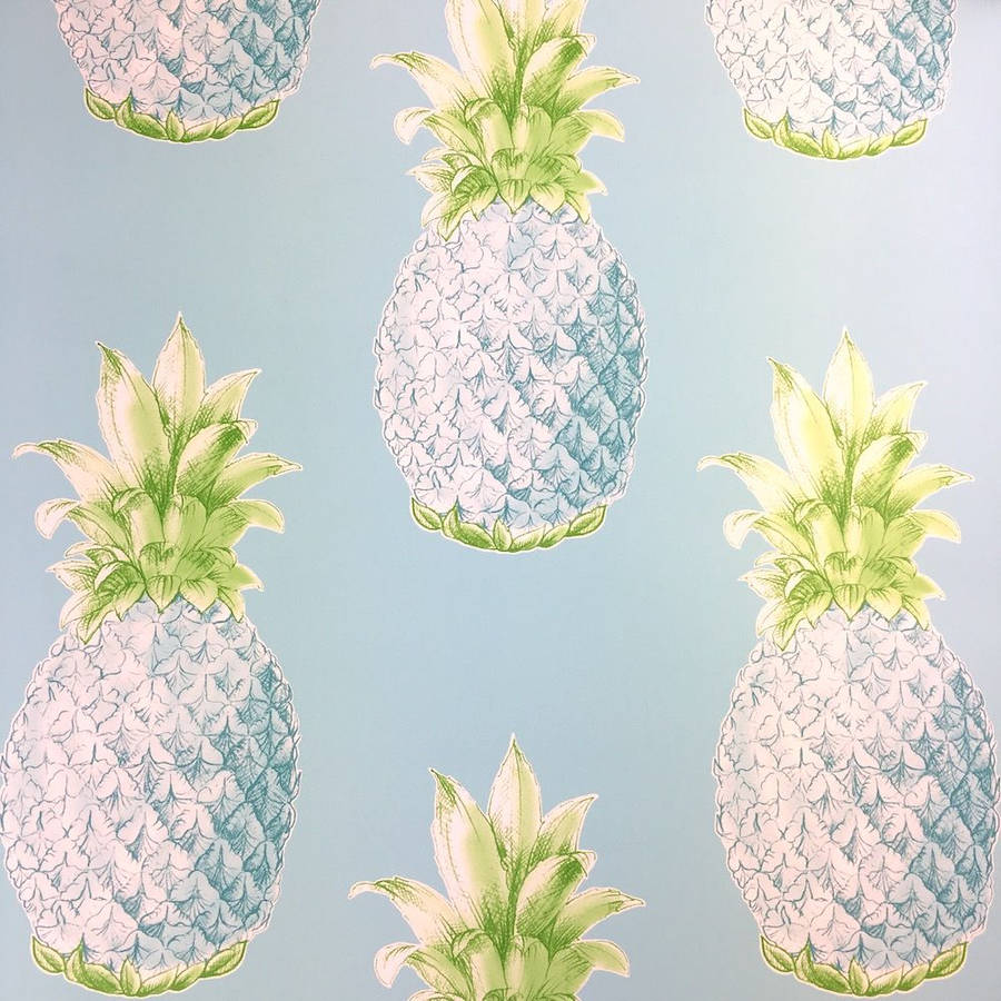 Enjoy The Vibrant Colors Of A Fresh Pineapple! Wallpaper