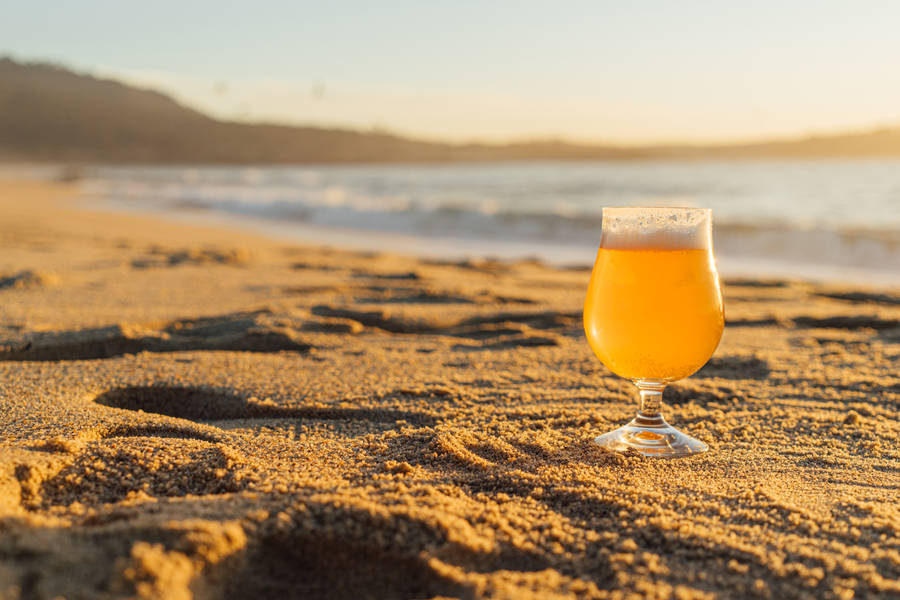 Enjoying A Beer With A View Wallpaper