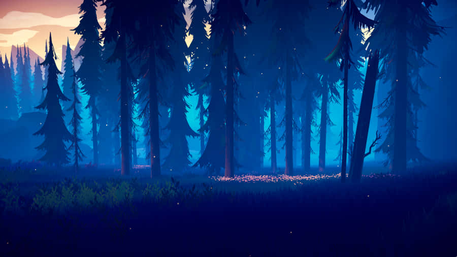 Enjoying Nature Among Trees Wallpaper