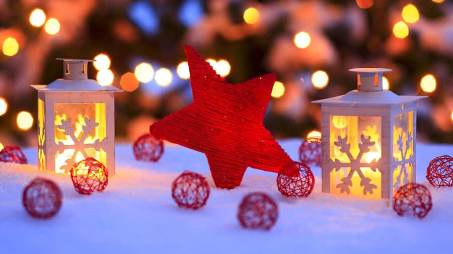 Enjoying Working In A Cozy Holiday Mood Wallpaper