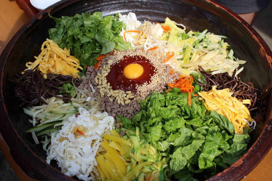 Enormous Plate Of Bibimbap Wallpaper