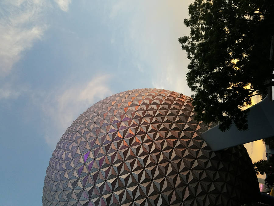 Epcot Globe During Sundown Wallpaper