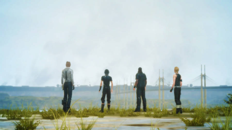 Epic Adventure Awaits With Noctis And Friends In Final Fantasy Xv Wallpaper