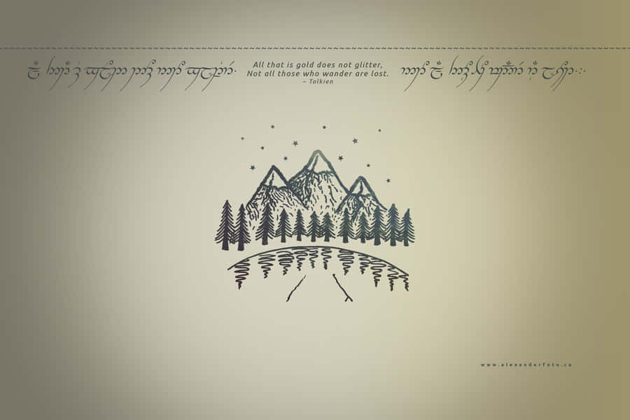 Epic Fantasy Adventure In Middle Earth Wallpaper