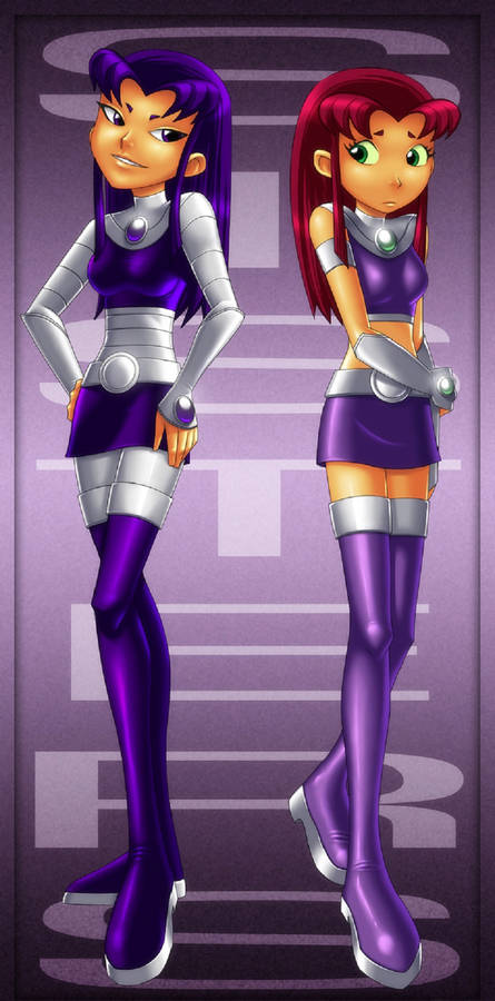 Epic Standoff - Blackfire Vs Starfire Wallpaper