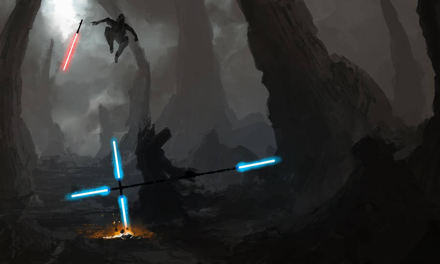 Epic Star Wars Jedi Vs Sith Wallpaper