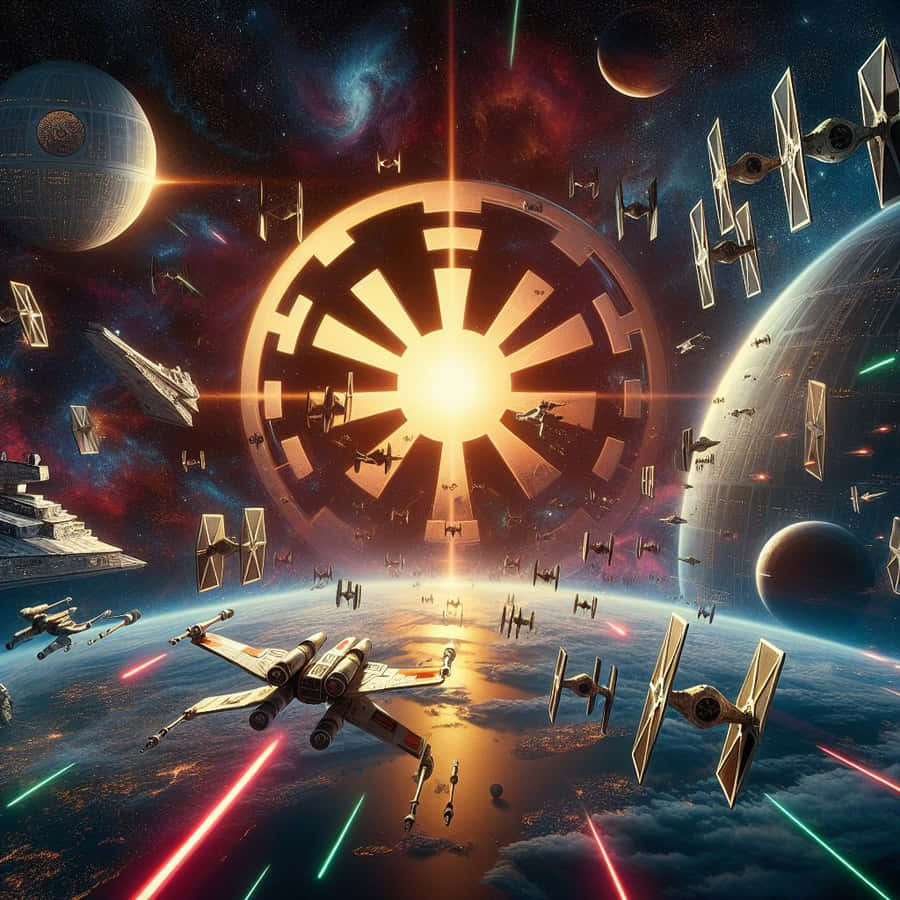 Epic Star Wars Space Battle Wallpaper