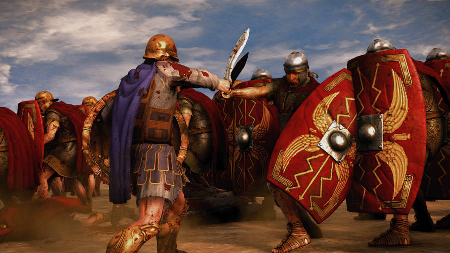 Epic Sword Battle In Total War: Rome 2 Wallpaper