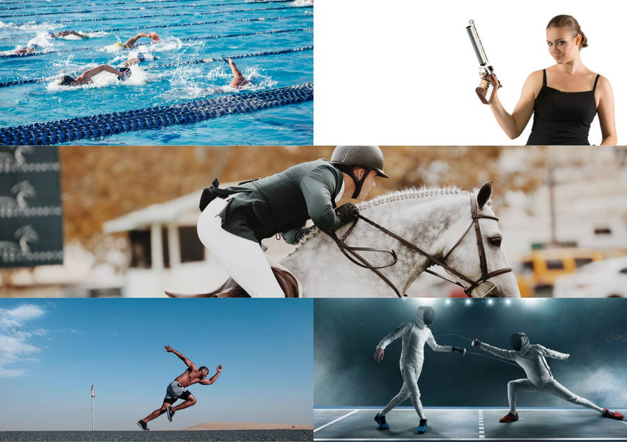 Equestrian Athlete Achieving New Heights At Modern Pentathlon Event Wallpaper