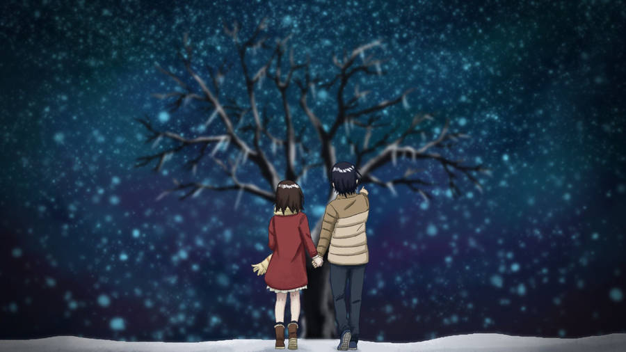 Erased Tree In The Dark Wallpaper