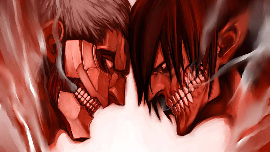 Eren Vs Armored Titan Wallpaper