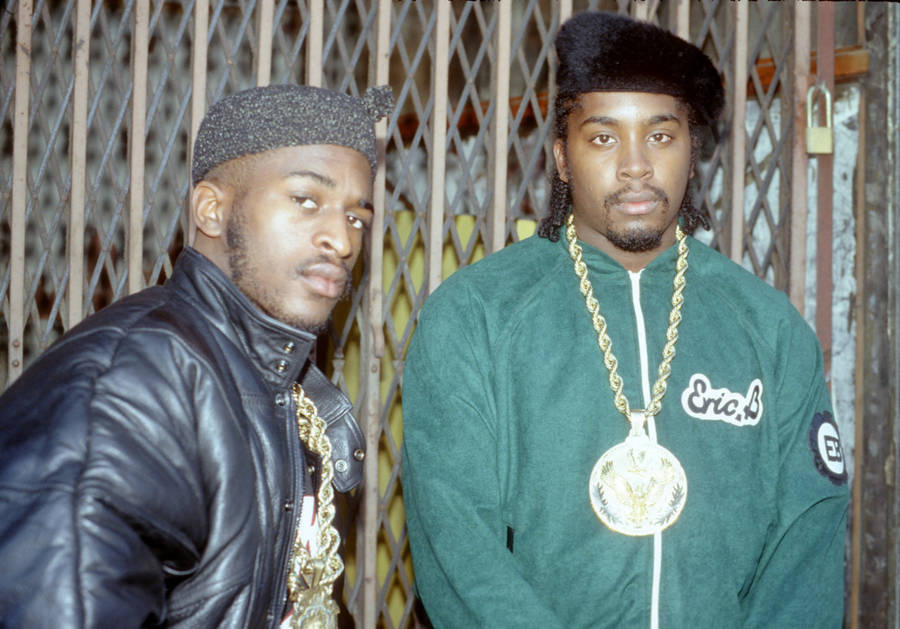 Eric B And Rakim Gangster Mood Pose 1987 Wallpaper