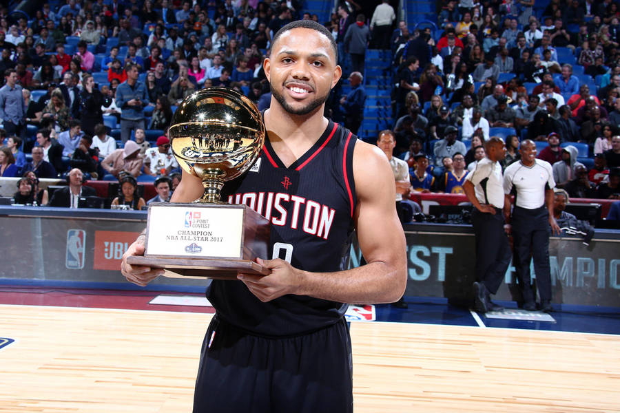 Eric Gordon With Champion Trophy Wallpaper