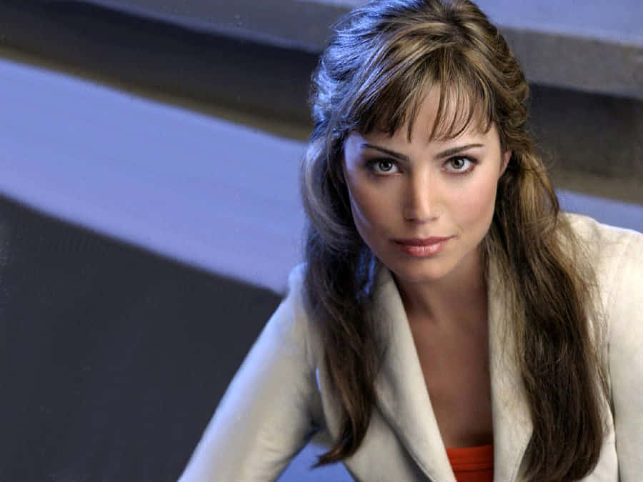 Erica Durance Intense Gaze Wallpaper