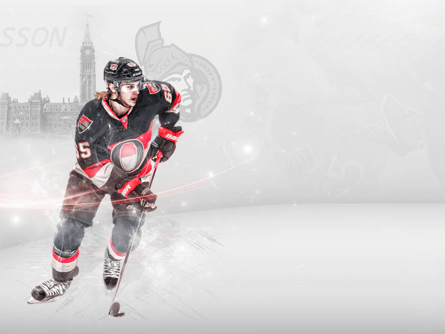 Erik Karlsson Snowy Fanart Poster Wallpaper