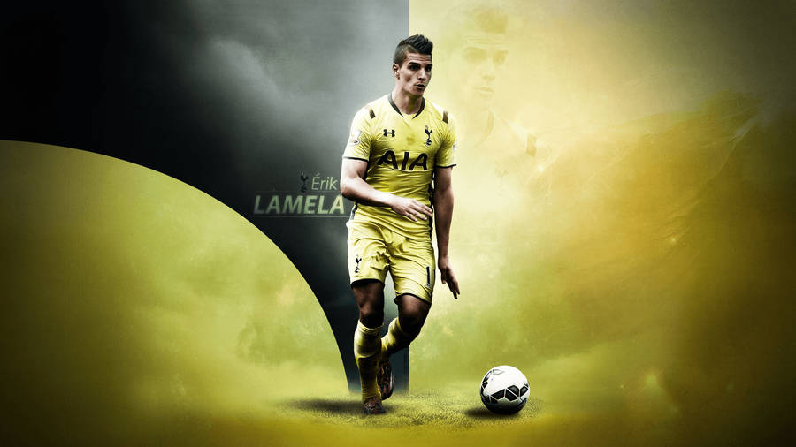 Erik Lamela All Yellow Uniform Wallpaper