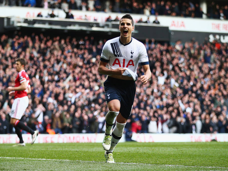 Erik Lamela Shouting In Joy Wallpaper