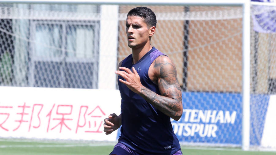 Erik Lamela Training Photograph Wallpaper