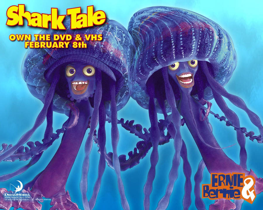 Ernie And Bernie In The Vibrant Underwater World Of Shark Tale Wallpaper