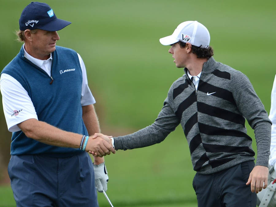 Ernie Els And Rory Mcilroy Handshake Wallpaper