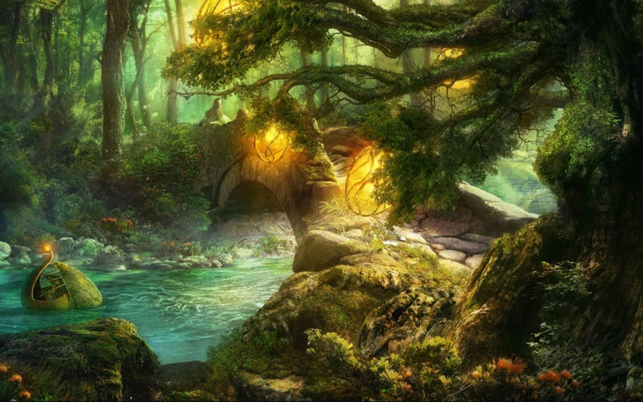 Escape To The Mystical Forest Wallpaper